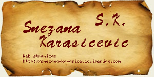 Snežana Karašićević vizit kartica